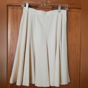 Escada fit n flare ivory skirt
